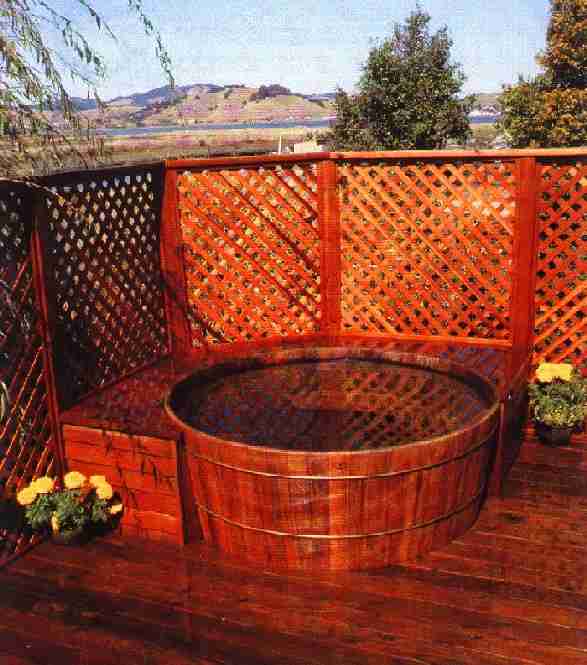 teak hot tubs
